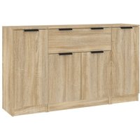 Vidaxl - Sideboards 3 Stk. Sonoma-Eiche Holzwerkstoff von VIDAXL