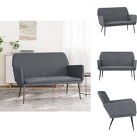 Sitzbänke - Living Sitzbank Dunkelgrau 108x79x79 cm Samt von VIDAXL
