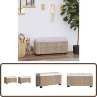 Sitzbänke mit Stauraum und Kissen in Grau 2 Stk. 69 cm Rohrkolben - Sitzbank - Stauraumbank - Wohnraumgestaltung - Möbel - Garderobe von VIDAXL