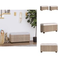Sitzbänke mit Stauraum und Kissen in Grau 2 Stk. 69 cm Rohrkolben - Sitzbank - Stauraumbank - Wohnraumgestaltung - Möbel - Garderobe von VIDAXL
