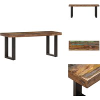 Vidaxl - Sitzbank 110 cm Altholz und Stahl - Industrielle Sitzbank - Holzmöbel - Vintage Bank - Altholzbank - Wohnzimmersofa von VIDAXL