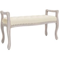 Bonnevie - Sitzbank, Bettbank Beige 110x45x60 cm Leinen vidaXL von BONNEVIE