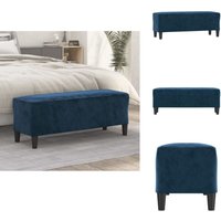 Sitzbank Blau 100x35x41 cm Samt - Sitzbank - Samtsofa - Couch - Blaue Möbel - Wohnzimmereinrichtung von VIDAXL