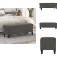 Vidaxl - Sitzbank Dunkelgrau 100x35x41 cm Samt - Sitzbank - Samtsofa - Grau Sofa - Lounge Möbel - Wohnzimmer Dekoration Vidaxl - Sitzbank Dunkelgrau 100x35x41 cm Samt - Sitzbank - Samtsofa - Grau Sofa - Lounge Möbel - Wohnzimmer Dekoration von VIDAXL