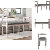Sitzbank Dunkelgrau 110x40x70 cm Stoff - Bank - Sitzbank - Flurbank - Sofa - Couchtisch von VIDAXL