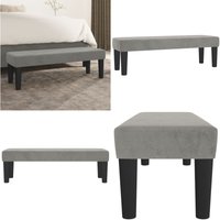 Sitzbank Hellgrau 100x30x30 cm Samt - Sitzbank - Grau - Sofa - Samtsofa - Couch - Home & Living von VIDAXL
