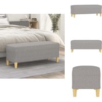 Sitzbank Hellgrau 100x35x41 cm Stoff - Sitzbank - Grau - Flurbank - Sofa - Polsterung von VIDAXL