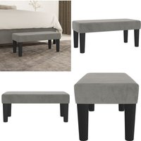 Sitzbank Hellgrau 70x30x30 cm Samt - Sitzbank - Grau - Sofa - Samtsofa - Couch - Home & Living von VIDAXL