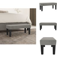 Sitzbank Hellgrau 70x30x30 cm Samt - Sitzbank - Grau - Sofa - Samtsofa - Couch von VIDAXL