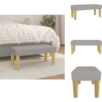 Sitzbank Hellgrau 70x30x30 cm Stoff - Sitzbank - Grau - Couchtisch - Wohnzimmermöbel - Polstermöbel von VIDAXL
