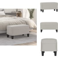 Sitzbank Hellgrau 70x35x41 cm Mikrofasergewebe - Sitzbank - Mikrofaser Sofa - Grau Sofa - Couch - Flurbank von VIDAXL