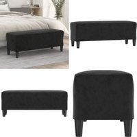 Sitzbank Schwarz 100x35x41 cm Samt - Sitzbank - Samtsofa - Schwarze Couch - Lounge Möbel - Flurbank - Home & Living von VIDAXL