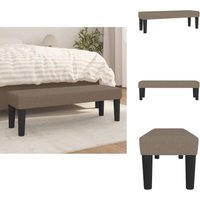 Sitzbank Taupe 100x30x30 cm Stoff - Sitzbank - Wohnzimmermöbel - Taubenfarben - Polsterbank - Schaumstoffkissen von VIDAXL