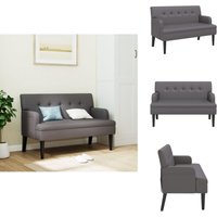 Sitzbank mit Rückenlehne Grau 112x65,5x75 cm Kunstleder - Bank - Bänke - Sitzbank - Innenbank Sitzbank mit Rückenlehne Grau 112x65,5x75 cm Kunstleder - Bank - Bänke - Sitzbank - Innenbank von VIDAXL