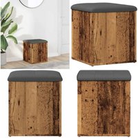 Sitzbank mit Stauraum Altholz-Optik 42x42x45 cm Holzwerkstoff - Vidaxl von VIDAXL