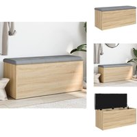Sitzbank mit Stauraum Sonoma-Eiche 102x42x45 cm Holzwerkstoff - Wohnzimmer Dekoration - Stauraumbank - Ecksofa - Beistelltisch - Couchtische Sitzbank mit Stauraum Sonoma-Eiche 102x42x45 cm Holzwerkstoff - Wohnzimmer Dekoration - Stauraumbank - Ecksofa - Beistelltisch - Couchtische von VIDAXL