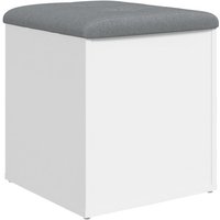 Sitzbank mit Stauraum Weiß 42x42x45 cm Holzwerkstoff vidaXL von VIDAXL