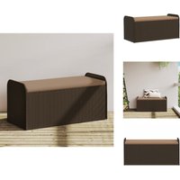 Sitzbank mit Stauraum & Kissen Braun 115x51x52 cm Poly Rattan - Sitzbank - Gartenbank - Outdoor Möbel - Poly Rattan - Stauraum Sitzbank mit Stauraum & Kissen Braun 115x51x52 cm Poly Rattan - Sitzbank - Gartenbank - Outdoor Möbel - Poly Rattan - Stauraum von VIDAXL