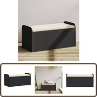 Vidaxl - Sitzbank mit Stauraum & Kissen Schwarz 115x51x52 cm Poly Rattan - Sitzbank - Gartenbank - Outdoor Möbel - Poly Rattan - Stauraum Vidaxl - Sitzbank mit Stauraum & Kissen Schwarz 115x51x52 cm Poly Rattan - Sitzbank - Gartenbank - Outdoor Möbel - Poly Rattan - Stauraum von VIDAXL