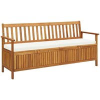Sitzbank mit Stauraum und Sitzpolster 170 cm Massivholz Akazie Vidaxl von VIDAXL
