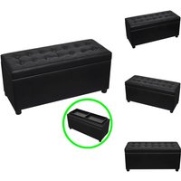 Sitztruhe Gepolstert Kunstleder Schwarz - Sitztruhe - Wohnzimmer Dekoration - Aufbewahrungsbox - Kunstleder - Schwarz Sitztruhe Gepolstert Kunstleder Schwarz - Sitztruhe - Wohnzimmer Dekoration - Aufbewahrungsbox - Kunstleder - Schwarz von VIDAXL