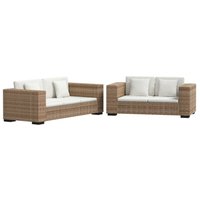 Vidaxl - Sofa-Set 2-Sitzer und 3-Sitzer Echtes Rattan von VIDAXL