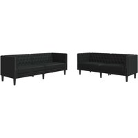 Sofa Set 2 pcs Schwarz 194 x 74.5 x 70.5 cm Kunstleder vidaXL von VIDAXL