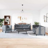 Sofa Set Dunkelgrau Samt vidaXL Sofa Set Dunkelgrau Samt vidaXL von VIDAXL
