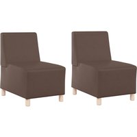 Sofa Stühle 2 pcs Braun 55 x 74 x 82 cm Kunstleder vidaXL Sofa Stühle 2 pcs Braun 55 x 74 x 82 cm Kunstleder vidaXL von VIDAXL