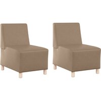 Sofa Stühle 2 pcs Cappuccino 55 x 74 x 82 cm Kunstleder vidaXL Sofa Stühle 2 pcs Cappuccino 55 x 74 x 82 cm Kunstleder vidaXL von VIDAXL