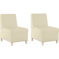 Sofa Stühle 2 pcs Creme 55 x 74 x 82 cm Kunstleder vidaXL Sofa Stühle 2 pcs Creme 55 x 74 x 82 cm Kunstleder vidaXL von VIDAXL