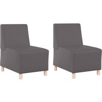 Sofa Stühle 2 pcs Grau 55 x 74 x 82 cm Kunstleder vidaXL Sofa Stühle 2 pcs Grau 55 x 74 x 82 cm Kunstleder vidaXL von VIDAXL