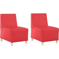 Sofa Stühle 2 pcs Rot 55 x 74 x 82 cm Kunstleder vidaXL Sofa Stühle 2 pcs Rot 55 x 74 x 82 cm Kunstleder vidaXL von VIDAXL