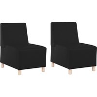 Sofa Stühle 2 pcs Schwarz 55 x 74 x 82 cm Kunstleder vidaXL von VIDAXL