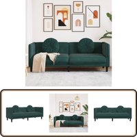 Sofa mit Kissen 3-Sitzer Dunkelgrün Samt - Samtsofa - Wohnlandschaft - 3er Sofa - Dunkelgrünes Sofa - Gemütliches Sofa Sofa mit Kissen 3-Sitzer Dunkelgrün Samt - Samtsofa - Wohnlandschaft - 3er Sofa - Dunkelgrünes Sofa - Gemütliches Sofa von VIDAXL