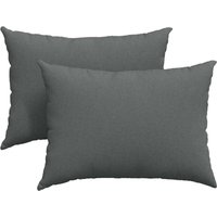 Sofakissen 2 Stück Dunkelgrau 70 x 50 cm Stoff vidaXL Sofakissen 2 Stück Dunkelgrau 70 x 50 cm Stoff vidaXL von VIDAXL