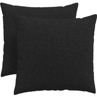 Sofakissen 2 Stück Schwarz 50 x 50 cm Stoff vidaXL Sofakissen 2 Stück Schwarz 50 x 50 cm Stoff vidaXL von VIDAXL