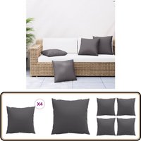 Sofakissen 4 Stk. Anthrazit 50x50 cm Stoff - Vidaxl von VIDAXL