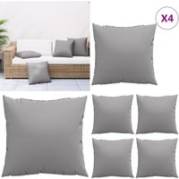 Sofakissen 4 Stk. Grau 40x40 cm Stoff - Vidaxl von VIDAXL