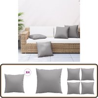 Sofakissen 4 Stk. Grau 40x40 cm Stoff - Vidaxl von VIDAXL