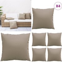 Sofakissen 4 Stk. Taupe 40x40 cm Stoff - Vidaxl von VIDAXL