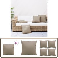 Sofakissen 4 Stk. Taupe 40x40 cm Stoff - Vidaxl von VIDAXL