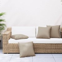 Sofakissen 4 Stk. Taupe 40x40 cm Stoff Vidaxl 956939 von VIDAXL