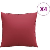 Sofakissen 4 Stk. Weinrot 40x40 cm Stoff Vidaxl von VIDAXL