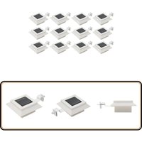 Solar-Außenleuchten 12 Stk. led Rechteckig 12 cm Weiß - led Solarleuchte - Solarlichtsystem - Außenscheinwerfer - Gartenbeleuchtung - Deko Solar-Außenleuchten 12 Stk. led Rechteckig 12 cm Weiß - led Solarleuchte - Solarlichtsystem - Außenscheinwerfer - Gartenbeleuchtung - Deko von VIDAXL