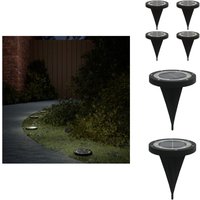 Solar-Bodenleuchten mit Erdspieß 4 Stk. Warmweiß - Solarlaterne - Gartenlampe - Outdoorbeleuchtung - LED-Strahler - Solarbetriebene Beleuchtung von VIDAXL