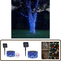 Solar-Lichterketten 5 Stk. 5x200 led Blau Innen Außen - Solarleuchten - Lichterkette - Outdoor Beleuchtung - Indoor Beleuchtung - Deko Licht von VIDAXL