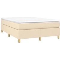 Boxspringbett，Doppelbett Creme 140x190 cm Stoff vidaXL von BONNEVIE