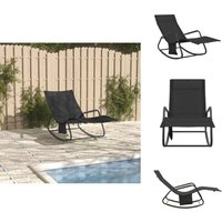 Sonnenliege Stahl und Textilene Schwarz - Sonnenliege - Gartenliege - Außenliege - Relaxliege - Textilene von VIDAXL