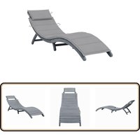 Sonnenliege mit Auflage Grau Massivholz Akazie - Holzsunnelie - Gartenmöbel - Lounge Möbel - Auflagen - Liegefläche Sonnenliege mit Auflage Grau Massivholz Akazie - Holzsunnelie - Gartenmöbel - Lounge Möbel - Auflagen - Liegefläche von VIDAXL